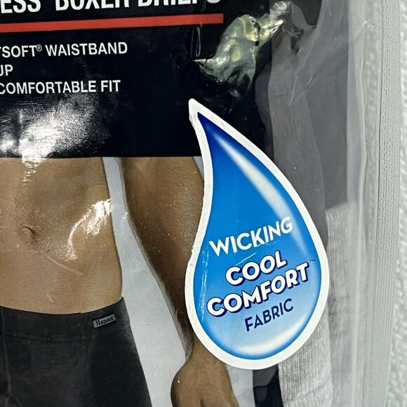 HANES 4 Pack Tagless Underwear Men's M Black Gray Comfort Waistband No Ride Up - Picture 10 of 16